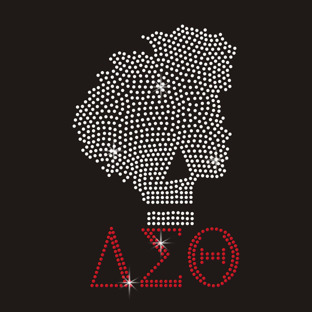 Black Girl Rhinestone Design