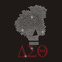 Black Girl Rhinestone Design