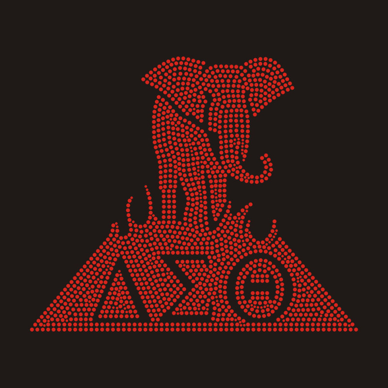 SS6 SS10 Red Pattern Rhinestone Transfer