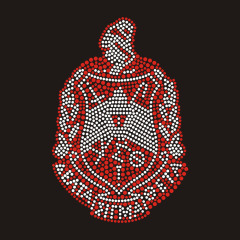 SS6 SS10 Red Pattern Rhinestone Transfer