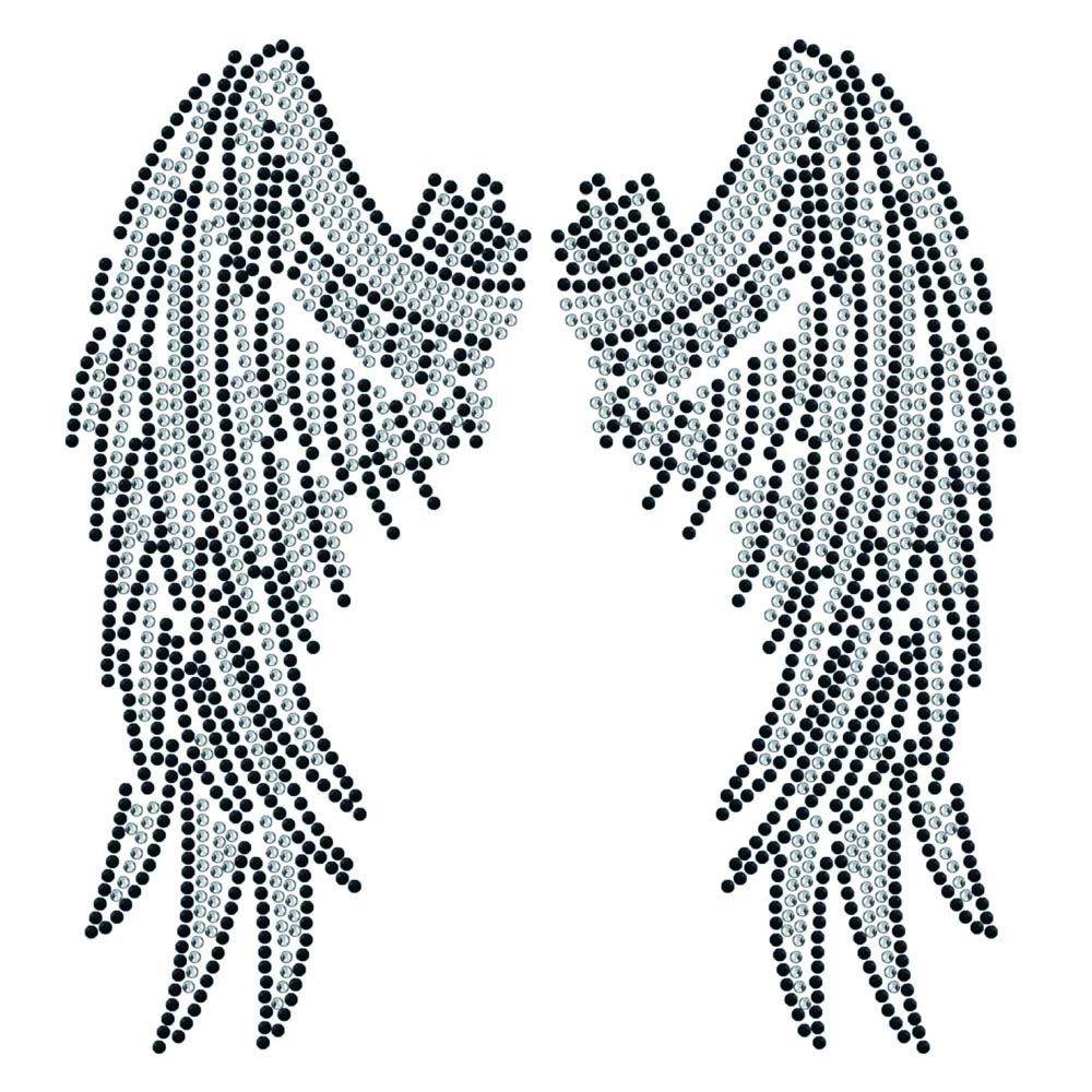 wings rhinestone transfer