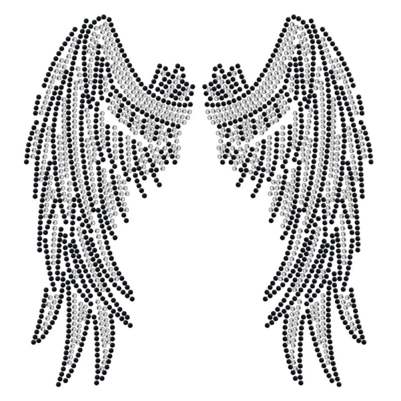 wings rhinestone transfer