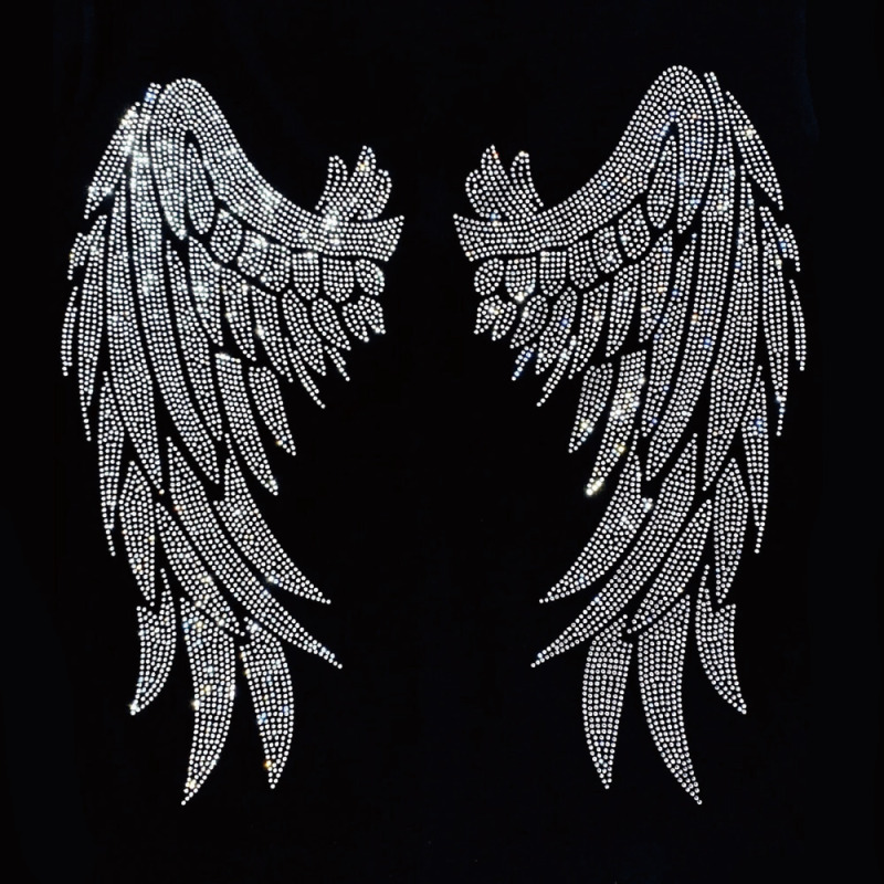 wings rhinestone transfer