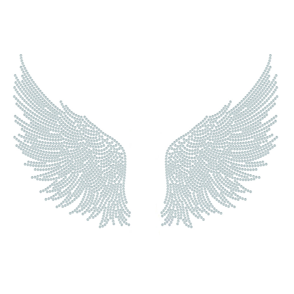wings rhinestone transfer