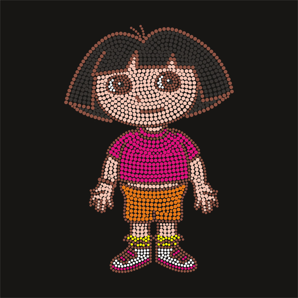 Gymnast Rhinestone Iron-On Crystal Bling Hotfix Sparkle Transfer Applique