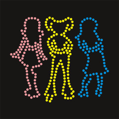 Gymnast Rhinestone Iron-On Crystal Bling Hotfix Sparkle Transfer Applique