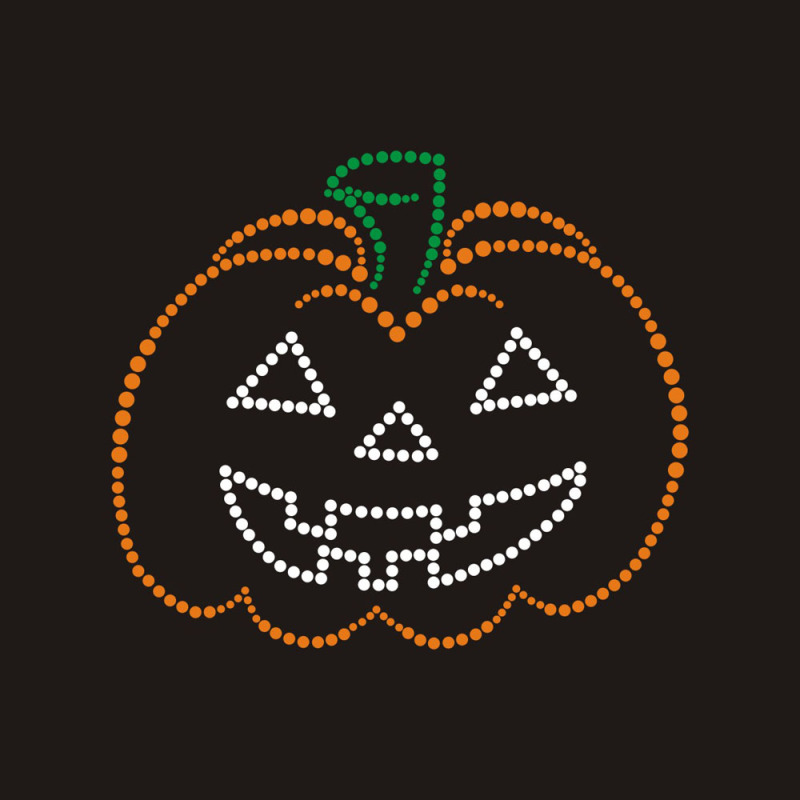 Halloween pumpkins rhinestone design