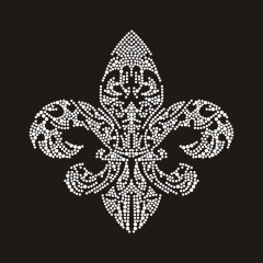 iris us hat rhinestone design drawing