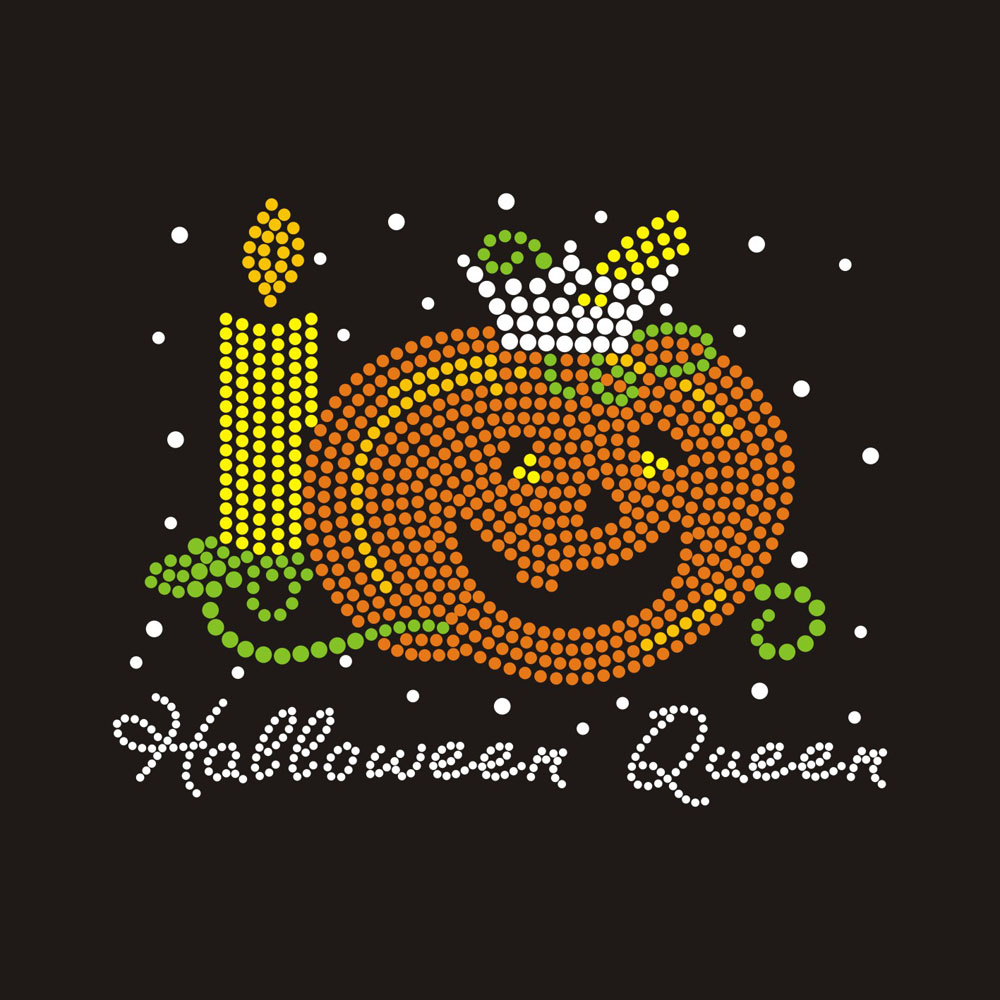 Halloween pumpkins rhinestone design