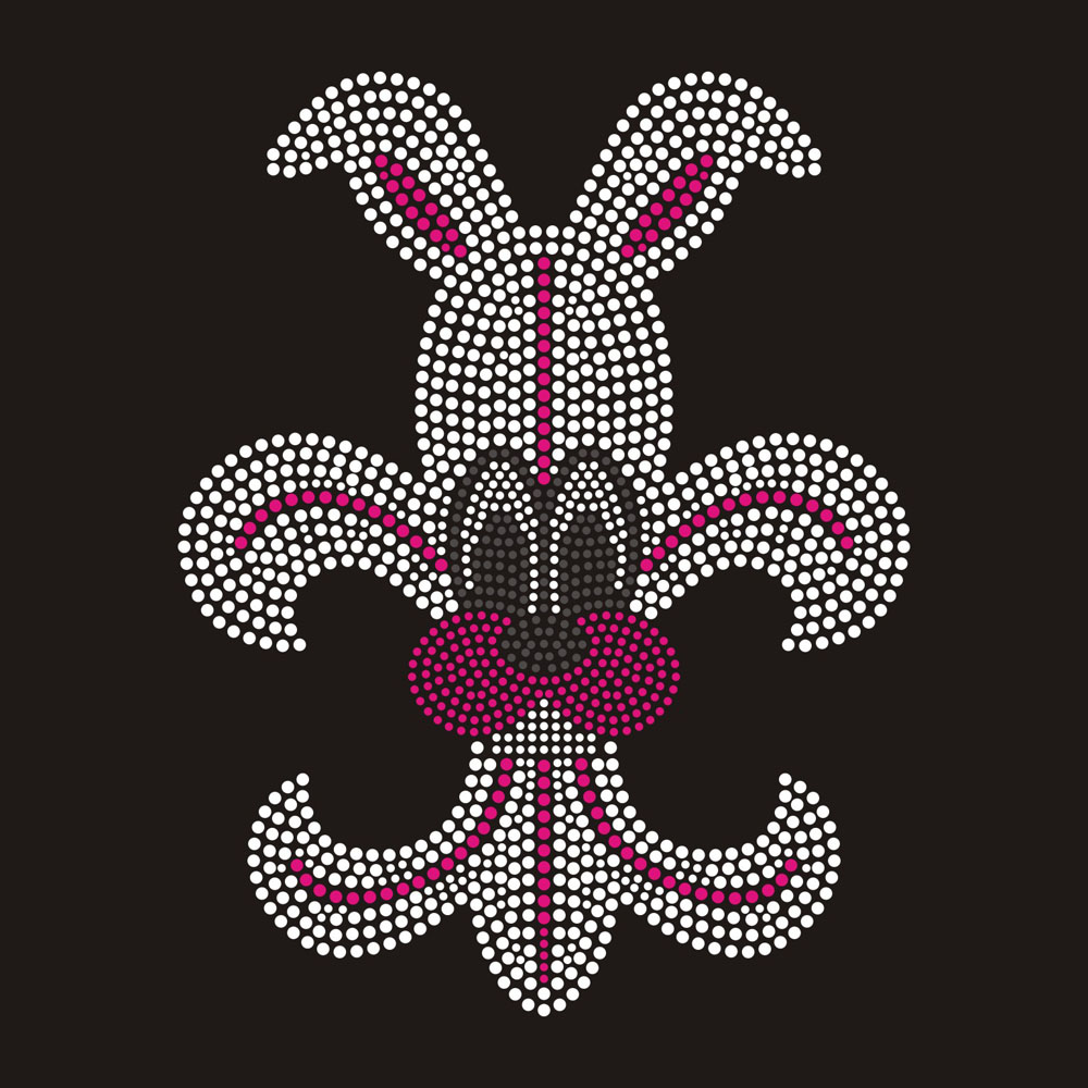 iris us hat rhinestone design drawing