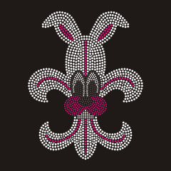 iris us hat rhinestone design drawing
