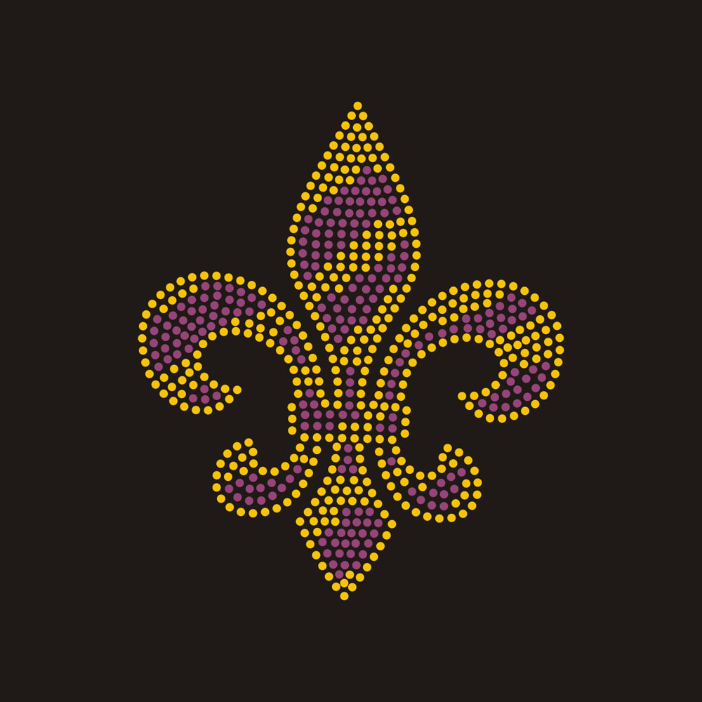iris us hat rhinestone design drawing