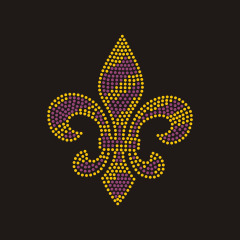 iris us hat rhinestone design drawing