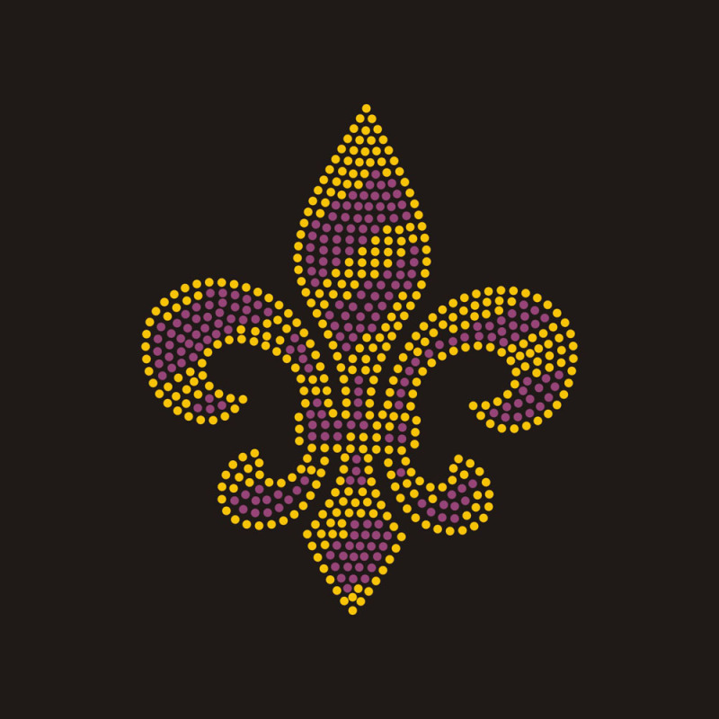 iris us hat rhinestone design drawing