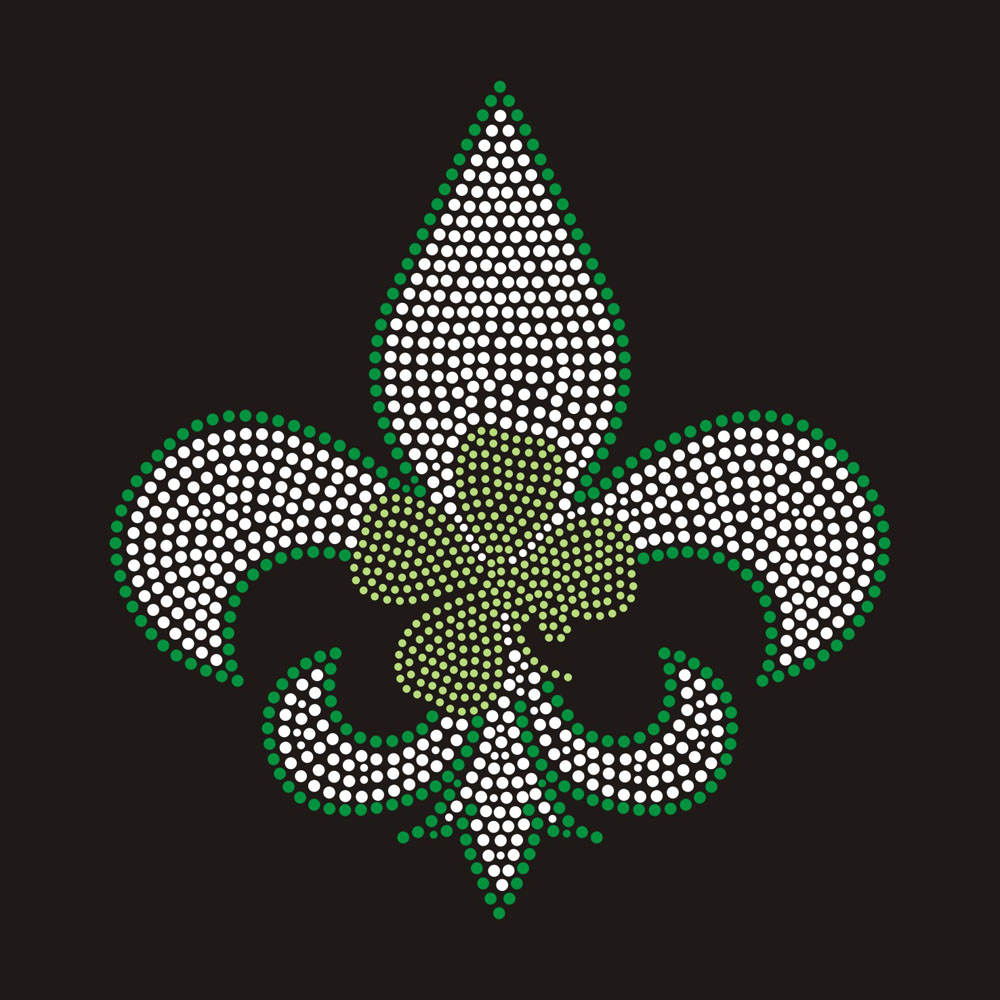 iris us hat rhinestone design drawing