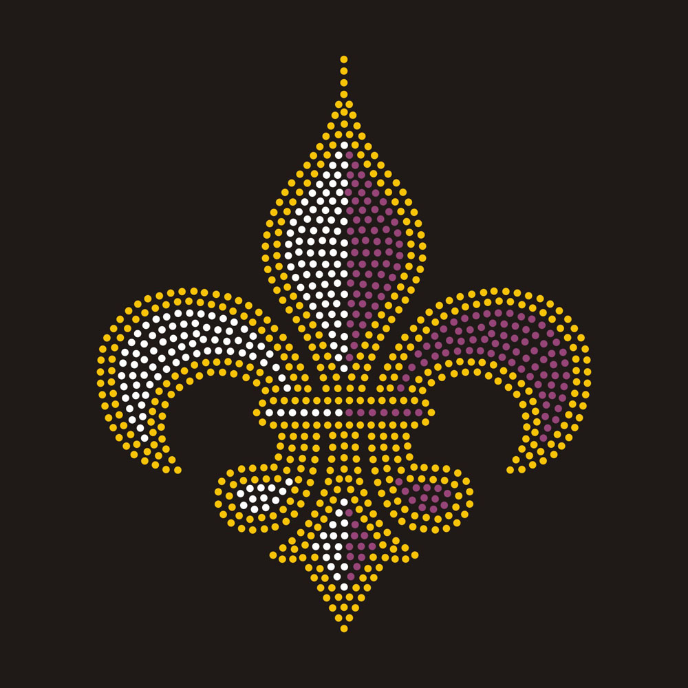 iris red rhinestone design drawing