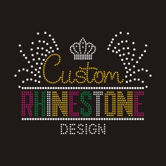rhinestone your own logo text design