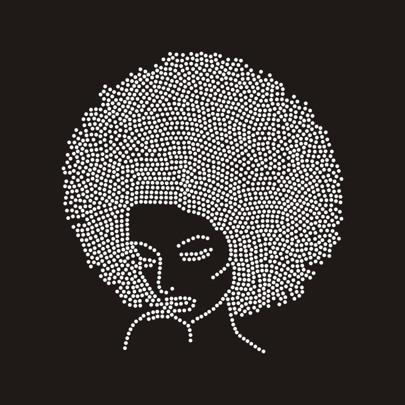 lady design rhinestone transfer