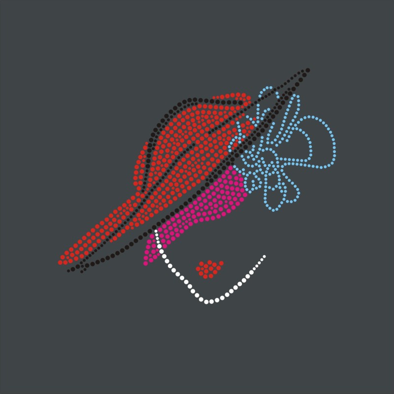 lady design rhinestone transfer