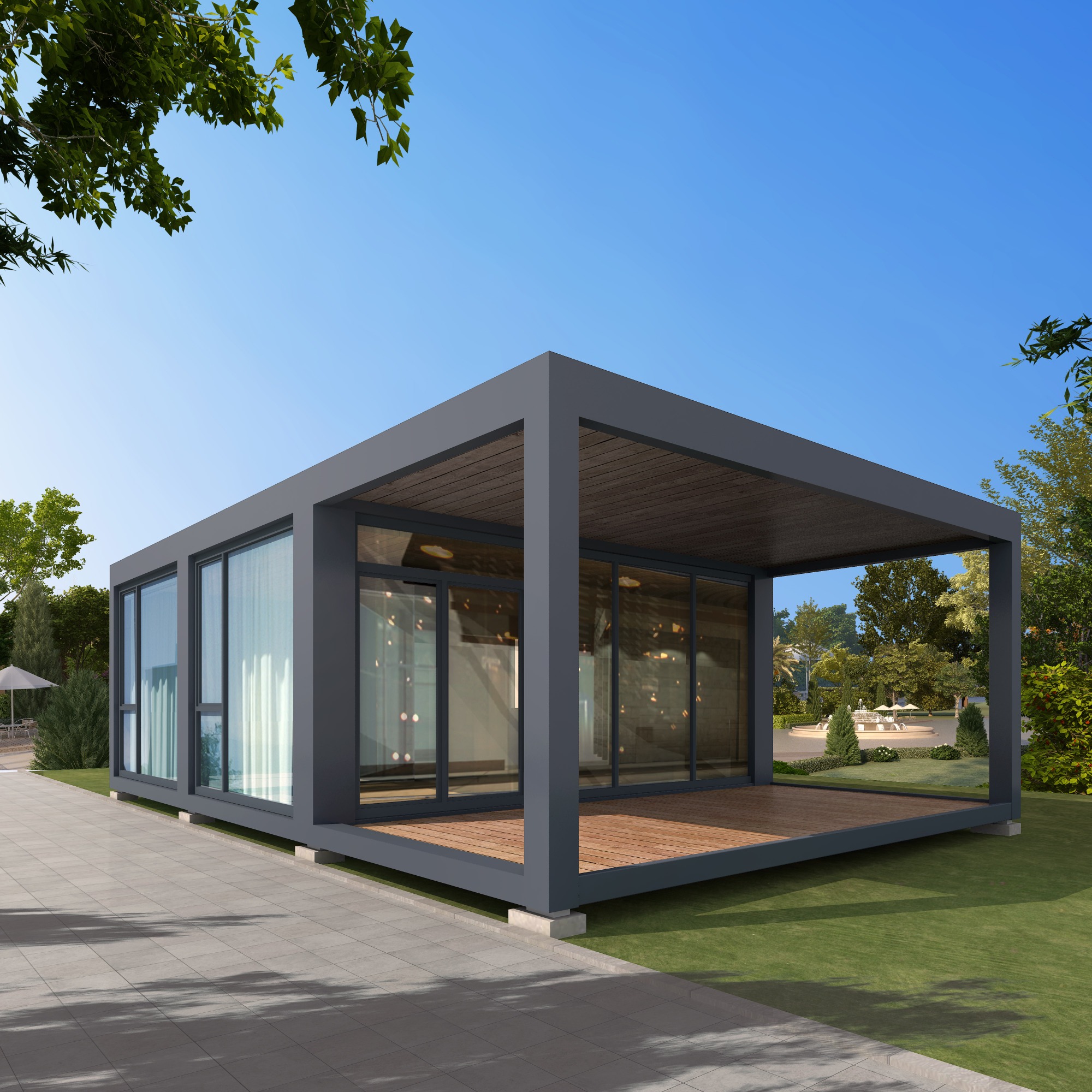 Luxury 40Ft Building Container Prefab House For Villa
