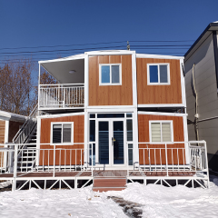 Expandable container house to live in