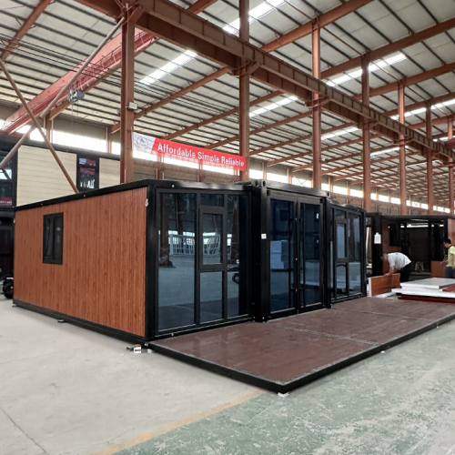 20ft Prefab Expandable Home with Glass Wall &amp; WPC Flooring | SUNFINE