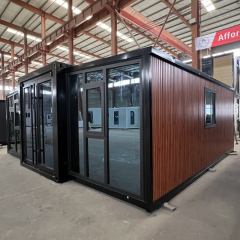 20ft Prefab Expandable Home with Glass Wall & WPC Flooring | SUNFINE