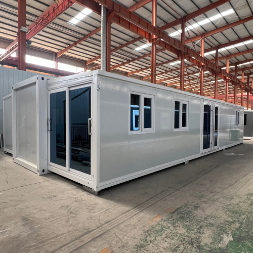 Wholesale sandwich panel steel structure container house 40 ft expandable folding house home