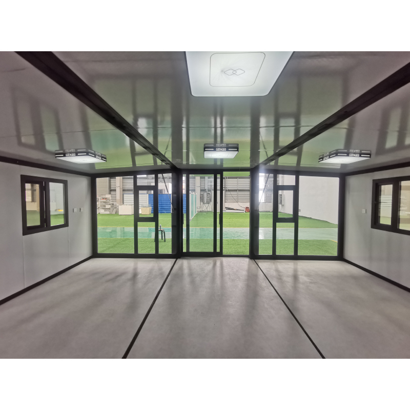 20ft Luxury House Glass Curtain Wall Office Prefab House