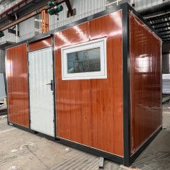 Mobile Container Office Cabin with Fully Equipped Bathroom and Kitchen Sink | Prefab Modular Unit