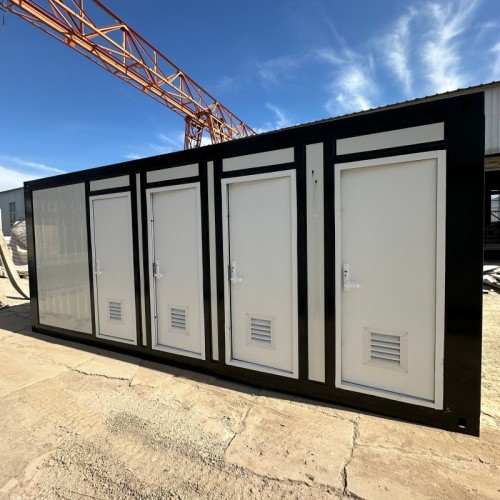Portable Container Restroom — 20ft Modular Unit with Shower &amp; Office