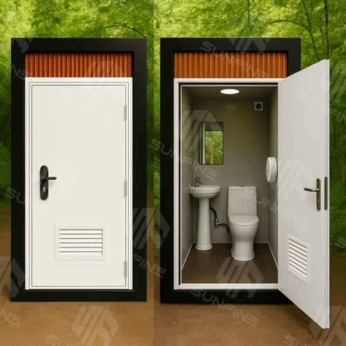 Sunfine Portable Restroom | Durable Prefab Toilet Cabin for Outdoor and Construction Use