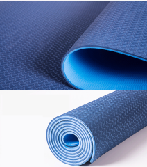 Haiteng Wholesale Classic 1/4 Inch TPE Yoga Mat Thick Pro Yoga Mat Eco Friendly Non Slip Double Layer TPE Yoga Mat 6mm