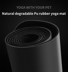 Haiteng Factory Price Eco Friendly PU Yoga Mat Black Wholesale Gym Natural Rubber Yoga Mat