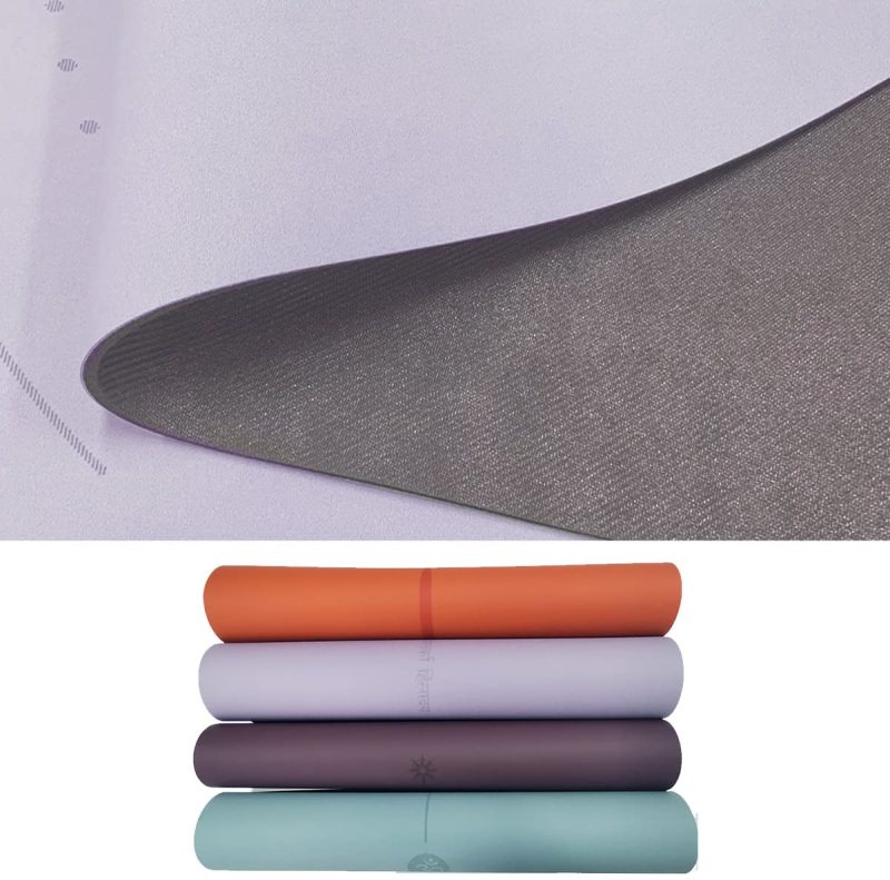 Haiteng 2023 New Premium Frosted Texture Wholesale matt PU Natural Rubber Non-Slip Yoga Mat