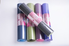 Haiteng Wholesale Classic 1/4 Inch TPE Yoga Mat Thick Pro Yoga Mat Eco Friendly Non Slip Double Layer TPE Yoga Mat 6mm