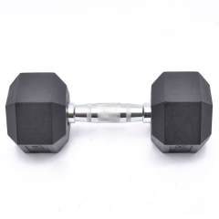 Haiteng Hexagon Dumbbells Skillful Manufacturer Frosted Glossy Rubber Dumbbells