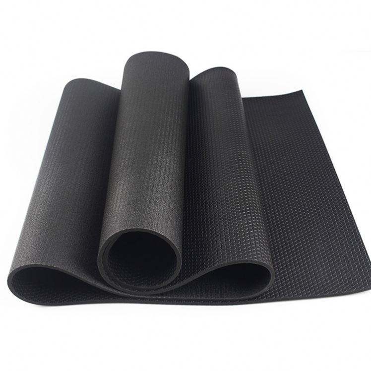 Haiteng High Density PVC Yoga Mat Wholesale Gym Fitness Eco Friendly Washable Black Yoga Mat Customizable LOGO PVC Yoga Mat