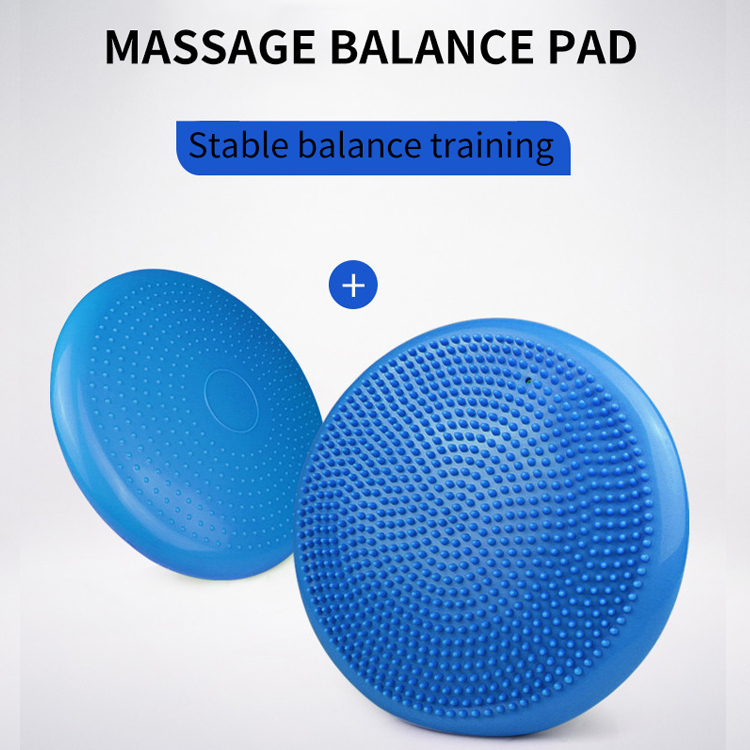 Inflatable Wobble Cushion Balance Disc Stability Trainer for Balance Training PVC Yoga Exercise Balance Board with Hand Pump