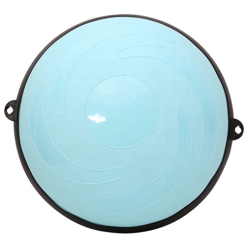 Wholesale Yoga Half balls Pilates Exercise Ball Gym Equipment PVC Stability Half Balls With Handles Fitness Accessories Factory