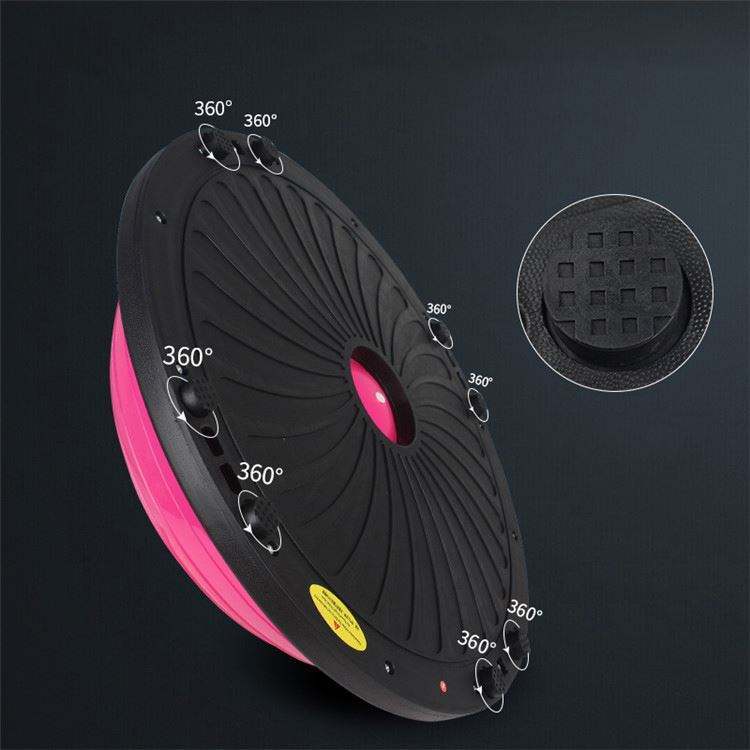 Stability Fitness Gym Yoga Pilates Half Balance Ball with Resistance Bands and Air Pump
