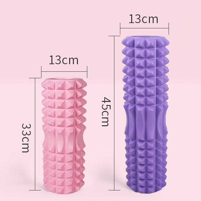 Haiteng Factory Hot Sale Massage Fitness Hollow Yoga Column High Density EVA Customised Foam Roller Wholesale For Exercise