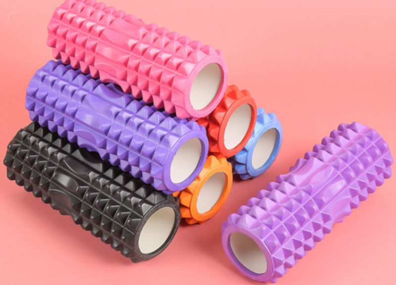 Haiteng Factory Hot Sale Massage Fitness Hollow Yoga Column High Density EVA Customised Foam Roller Wholesale For Exercise