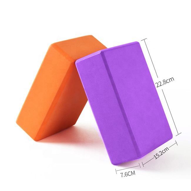 Haiteng Wholesale Yoga Blocks 2 Pack Custom Logo Wholesale Eco-Friendly High Density Recycled Lightweight EVA Foam Yoga Block