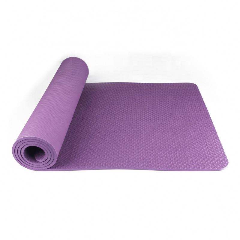 Haiteng Custom Print Yoga Mat Manufacturer Organic 100% TPE Cheap Mat Anti Slip High Density Fitness Eco Friendly Yoga Mat Wholesale