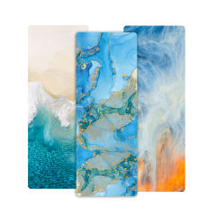 High quality custom sublimation brand printing fold non-slippery microfiber suede rubber super fiber fabric yoga mat