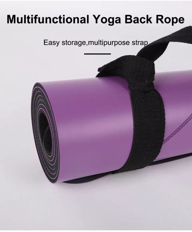 Haiteng wholesale waterproof natural rubber body line yoga mat pu yoga mat purple rubber floor mat with high quality