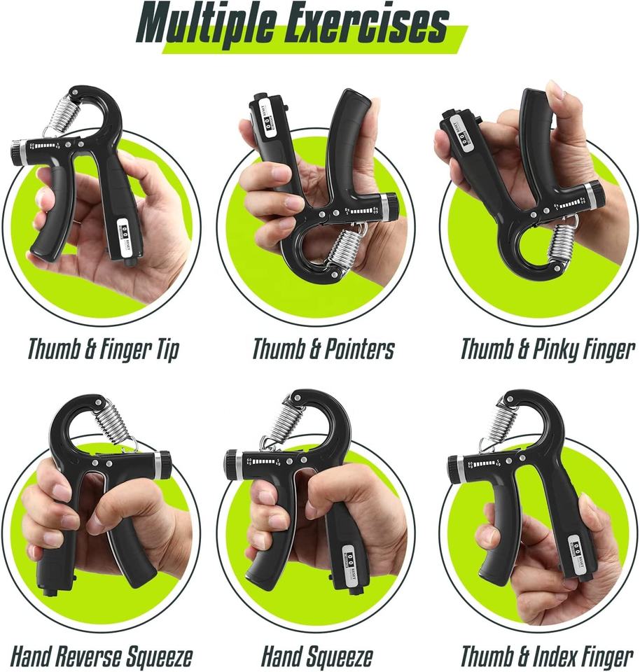 5-60kg Smart Counting Automatic Men's Women's Adjustable Hand Gripper Exerciser Fitness Strengthener Trainer Dry Hands Grip