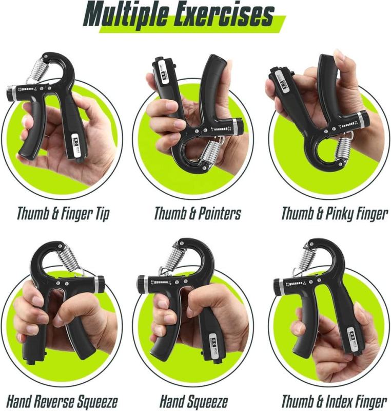 5-60kg Smart Counting Automatic Men's Women's Adjustable Hand Gripper Exerciser Fitness Strengthener Trainer Dry Hands Grip