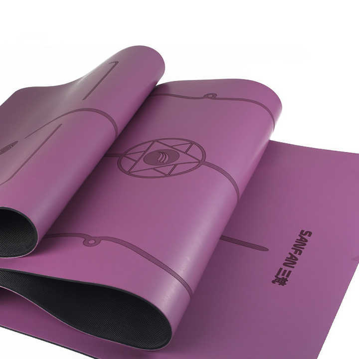 SANFAN yoga mat best Anti Slip Recycled Pilates Black Gym Rubber Floor Mats personalized Eco Friendly Natural Rubber mats Pu Yoga Mat bulk